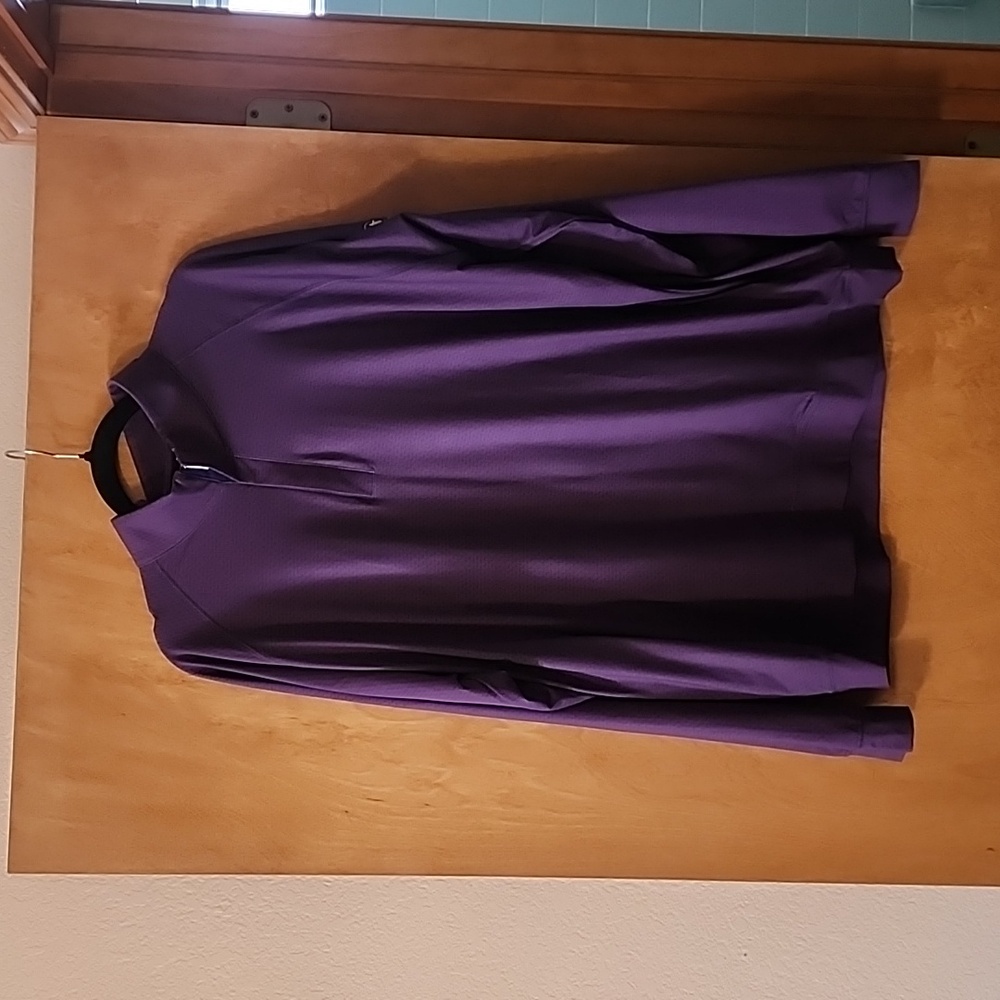 Mens XL Purple Quarter Zip Pullover